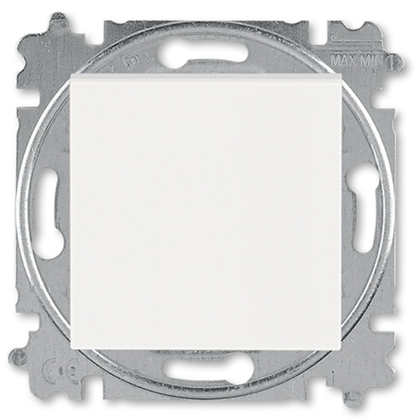 Выключатель кнопочный одноклавишный ABB Levit жемчуг / ледяной (3559H-A91445 68W)