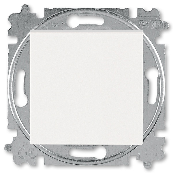 Переключатель кнопочный одноклавишный ABB Levit жемчуг / ледяной (3559H-A86445 68W)
