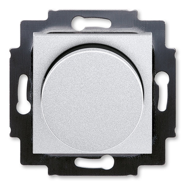 Светорегулятор ABB Levit поворотно-нажимной 60-600Вт серебро / дымчатый чёрный (3294H-A02247 70W)