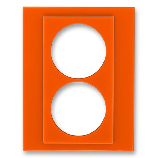 Сменная панель ABB Levit на розетку с заземлением двойную оранжевый