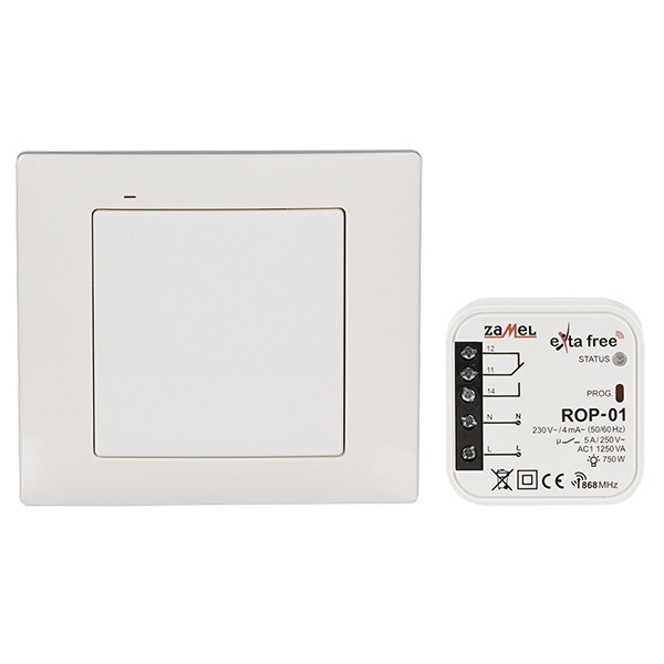 Комплект для беспроводного управления Zamel (RNK02 + ROP01) 1 канал 1250Вт белый
