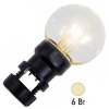 Светодиодная лампа шар 1W 230V 6 LED D45mm теплый белый прозрачная колба IP65 для белт-лайта