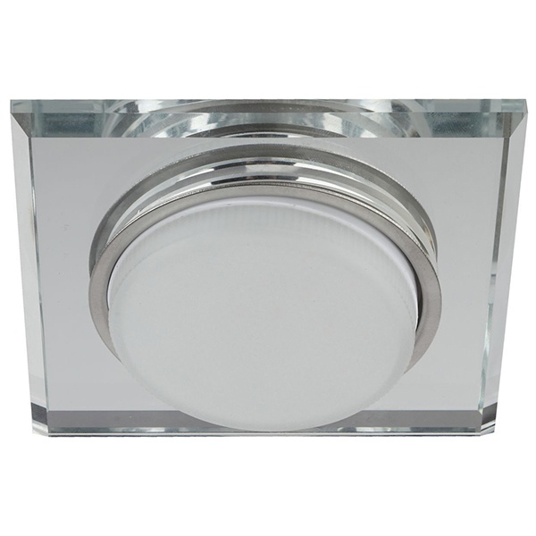 Светильник декоративный ЭРА DK79 SL под лампу GX53, 220V, квадратный, зеркальный хрусталь
