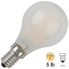 Лампа филаментная шарик ЭРА F LED P45 5W 827 E14 матовая теплый свет (5055945576566)