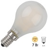 Лампа филаментная шарик ЭРА F LED P45 7W 827 E14 матовая теплый свет (5055945576610)
