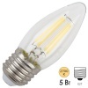 Лампа филаментная светодиодная свеча ЭРА F-LED B35 5W 827 E27 теплый свет 575668