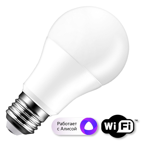 Светодиодная лампа FL-LED A60 SMART 10W E27 220V Wi-Fi MultiCOLOR 60x112mm