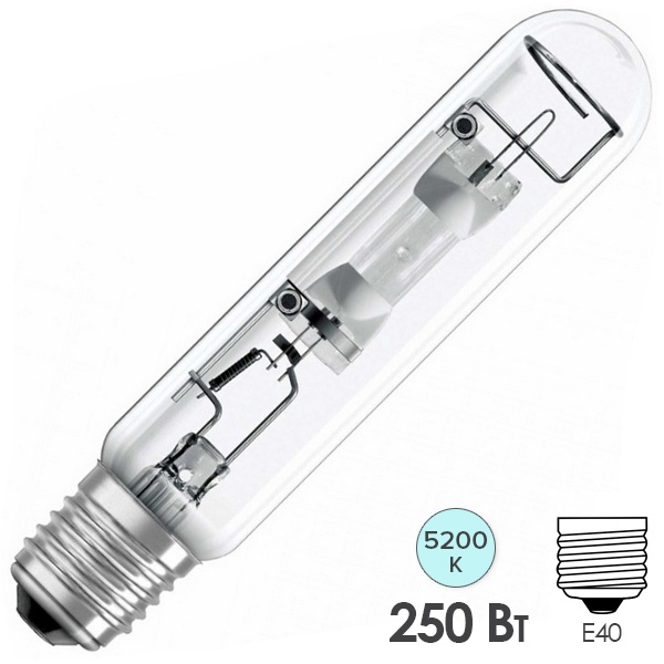 Лампа металлогалогенная газоразрядная MH 250W 5200K WHITE E40 20800lm d46x256mm (ДРИ) Foton (МГЛ)