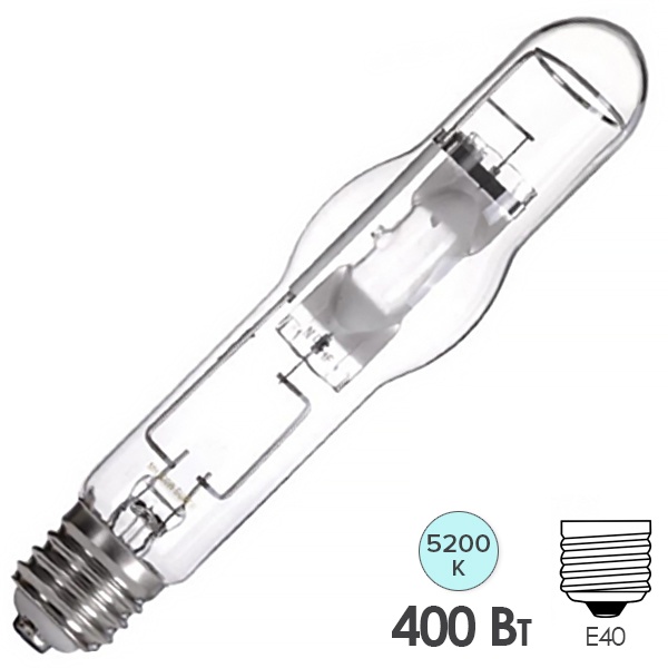 Лампа металлогалогенная газоразрядная MH 400W 5200K WHITE E40 28000lm d62x283mm (ДРИ) Foton (МГЛ)