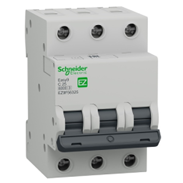Автоматический выключатель Schneider Electric EASY 9 3П 25А С 6кА 400В (автомат электрический)