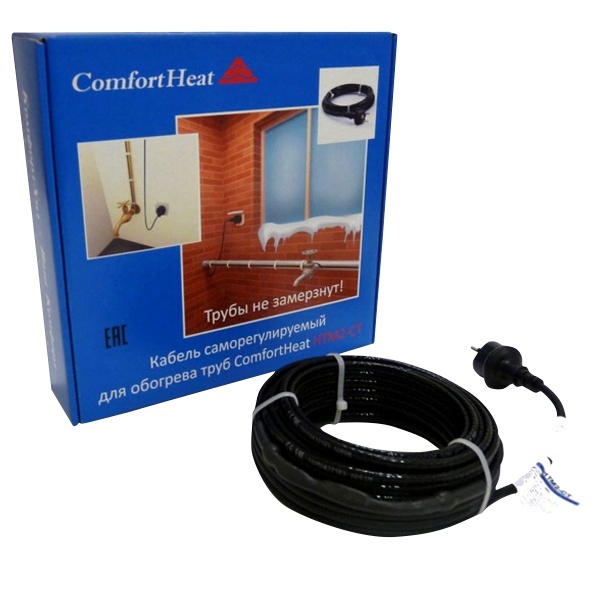 Саморегулирующийся греющий кабель HTM2-CT 8м для водопровода ComfortHeat