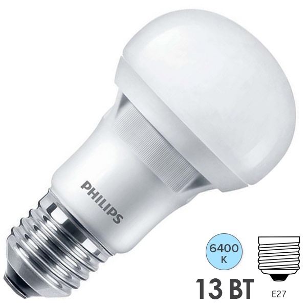 Светодиодная лампа Philips ESSENTIAL LEDBulb A60 13W (120W) 6500K 220V E27 1450lm