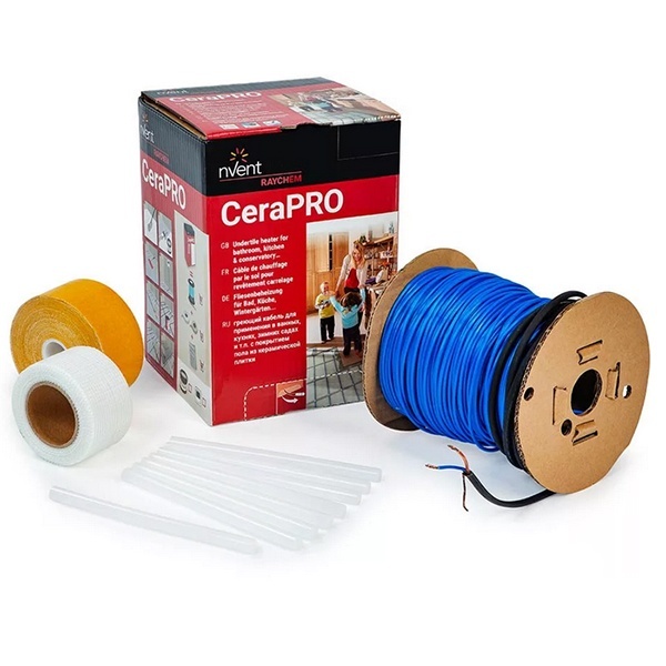 Комплект теплого пола CeraPro R-CP-240W-21m греющий кабель тонкий (3мм)Райхем