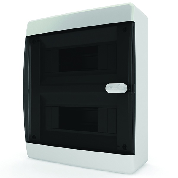 Щит навесной Tekfor 18 (2x9) модулей IP41 прозрачная черная дверца CNK 40-18-1 (электрический шкаф)