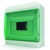 Щит навесной Tekfor 8 (1x8) модулей IP41 прозрачная зеленая дверца BNZ 40-08-1 (электрический шкаф)