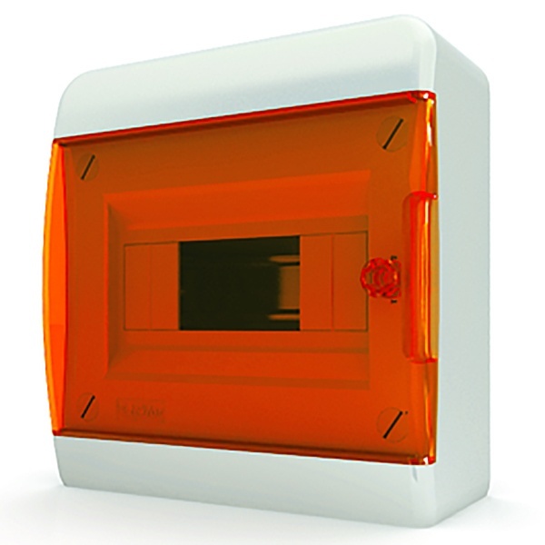 Щит навесной BNK 40-08-1 (1x8) модулей прозрачная оранжевая дверца IP41 Tekfor (электрический шкаф)