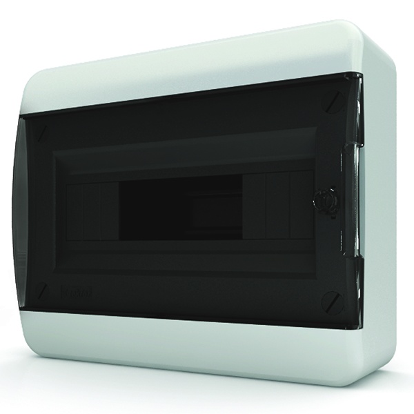 Щит навесной Tekfor 12 (1x12) модулей IP41 прозрачная черная дверца BNK 40-12-1 (электрический шкаф)