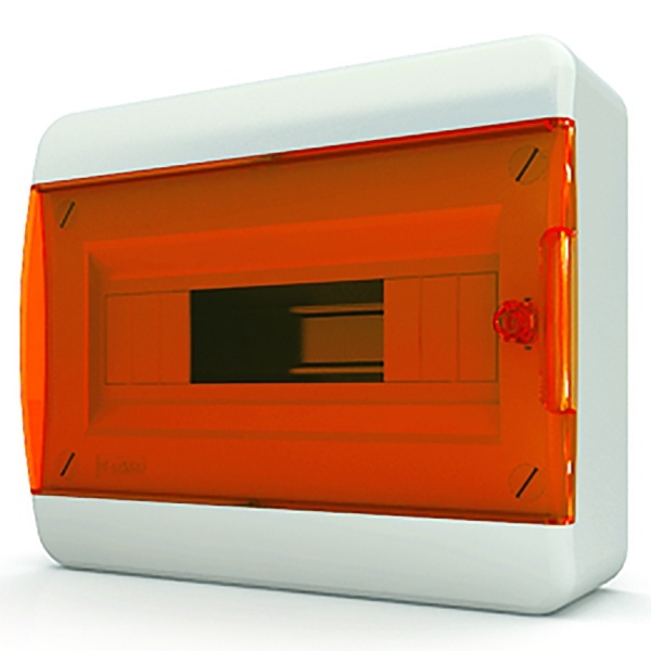 Щит навесной Tekfor 12 (1x12) модулей IP41 прозрачная оранжевая дверца BNO 40-12-1 (электрический шкаф)