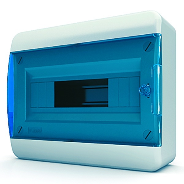 Щит навесной Tekfor 12 (1x12) модулей IP41 прозрачная синяя дверца BNS 40-12-1 (электрический шкаф)