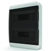 Щит навесной Tekfor 24 (2x12) модуля IP41 прозрачная черная дверца BNK 40-24-1 (электрический шкаф)