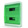 Щит навесной Tekfor 24 (2x12) модуля IP41 прозрачная зеленая дверца BNZ 40-24-1 (электрический шкаф)