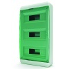 Щит навесной Tekfor 36 (3x12) модулей IP41, прозрачная зеленая дверца BNZ 40-36-1 (электрический шкаф)