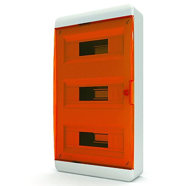 Щит навесной Tekfor 36 (3x12) модулей IP41 прозрачная оранжевая дверца BNO 40-36-1 (электрический шкаф)