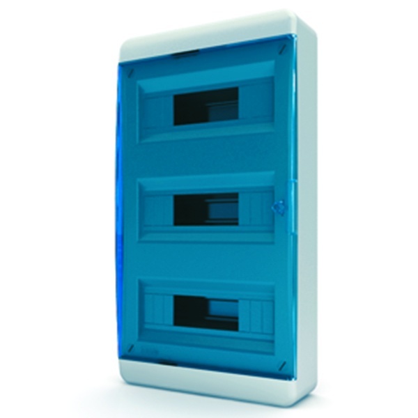 Щит навесной Tekfor 36 (3x12) модулей IP41 прозрачная синяя дверца BNS 40-36-1 (электрический шкаф)