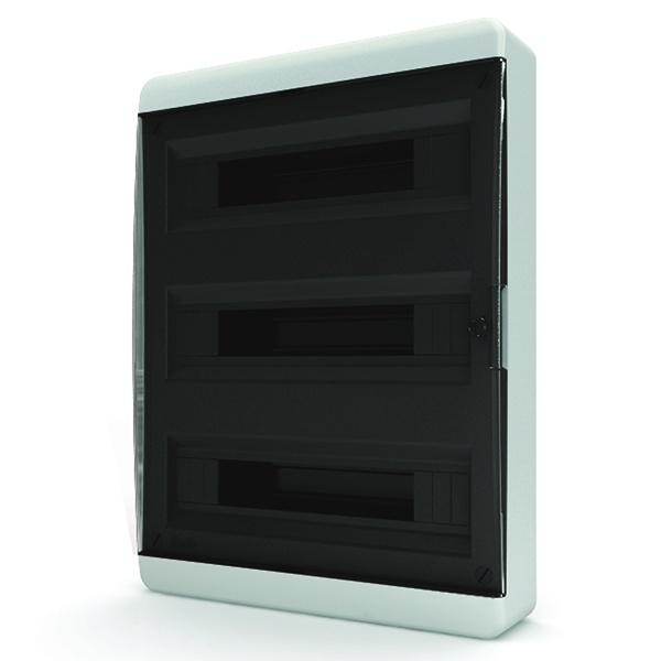 Щит навесной Tekfor 54 (3x18) модуля IP41 прозрачная черная дверца BNK 40-54-1 (электрический шкаф)