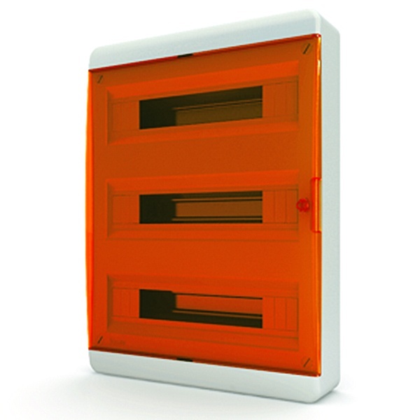 Щит навесной Tekfor 54 (3x18) модуля IP41 прозрачная оранжевая дверца BNO 40-54-1 (электрический шкаф)