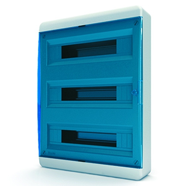 Щит навесной Tekfor 54 (3x18) модуля IP41 прозрачная синяя дверца BNS 40-54-1 (электрический шкаф)