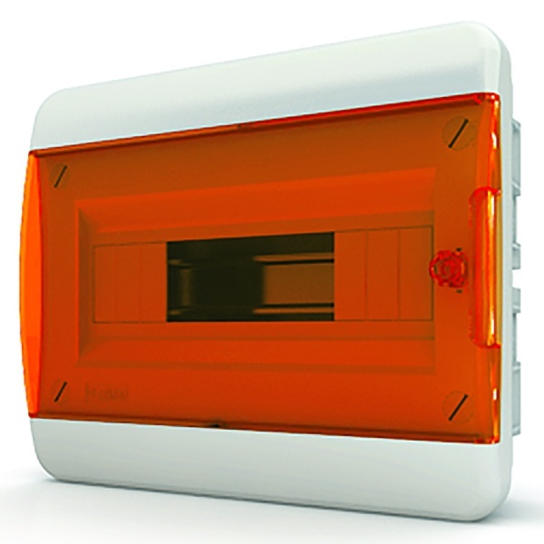 Щит встраиваемый Tekfor 12 (1x12) модулей IP41 прозрачная оранжевая дверца BVO 40-12-1