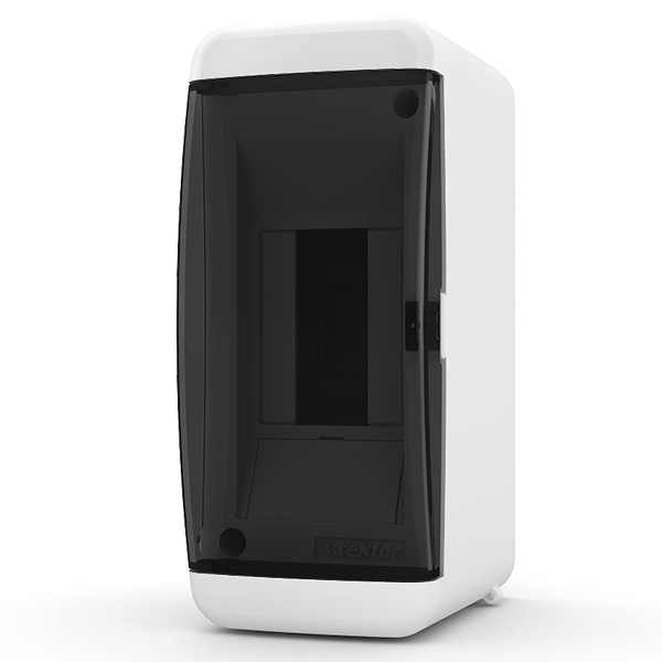 Щит навесной Tekfor 2 (1x2) модуля IP41 прозрачная черная дверца UNK 40-02-2 (электрический шкаф)