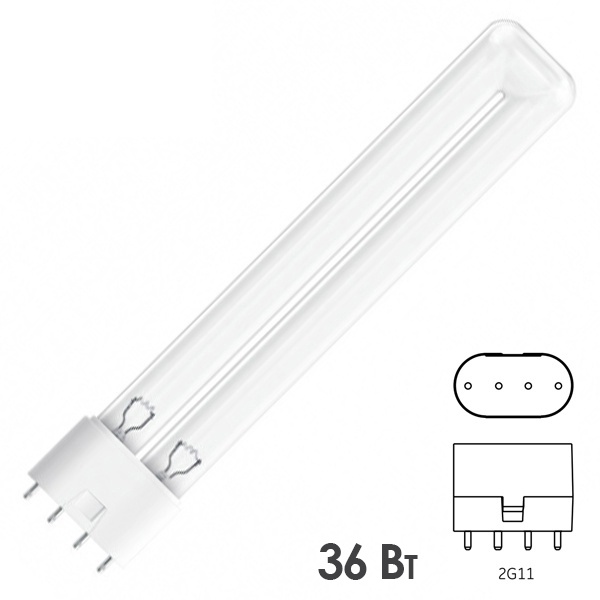Лампа бактерицидная LightBest LTC 36W 2G11 специальная безозоновая