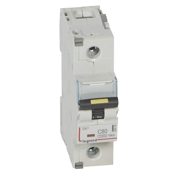 Автоматический выключатель Legrand DX3 1П C80A 10kA/16kA 1,5 модуля (автомат) (автомат электрический)