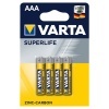 Батарейка AAA R03 1,5V VARTA SUPERLIFE (упаковка 4шт) 02003101414