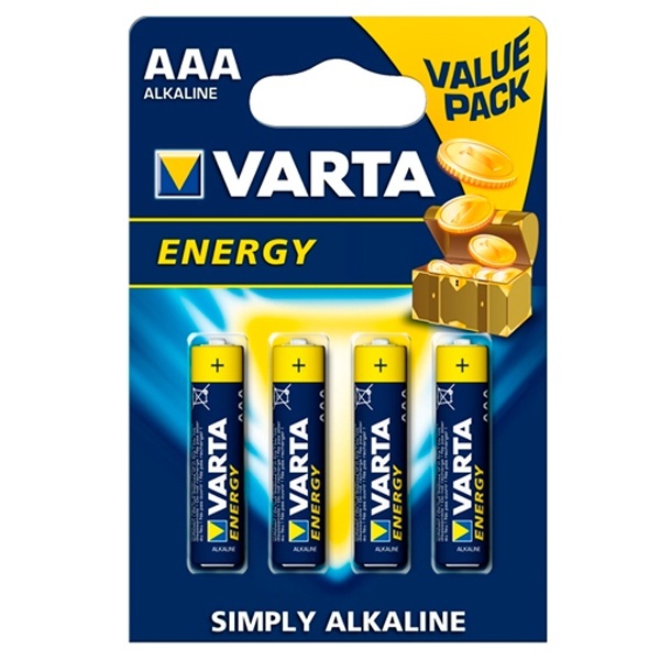 Батарейка VARTA ENERGY LR03 AAA (упаковка 4шт) 4008496847310
