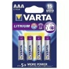 Батарейка VARTA LITHIUM/ULTRA LITHIUIM AAA (упаковка 4шт) 06103301404