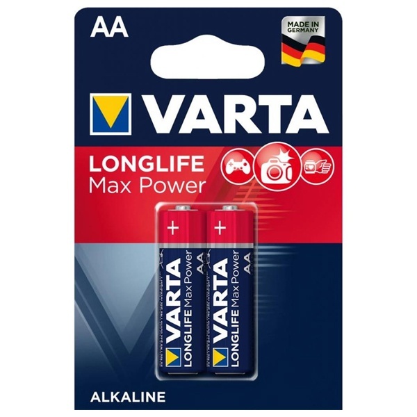 Батарейка VARTA LONGLIFE MAX POWER LR6 AA (упаковка 2шт) 04706101412