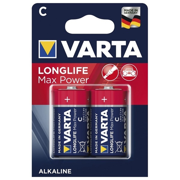 Батарейка VARTA LONGLIFE MAX POWER C (упаковка 2шт) 04714101402