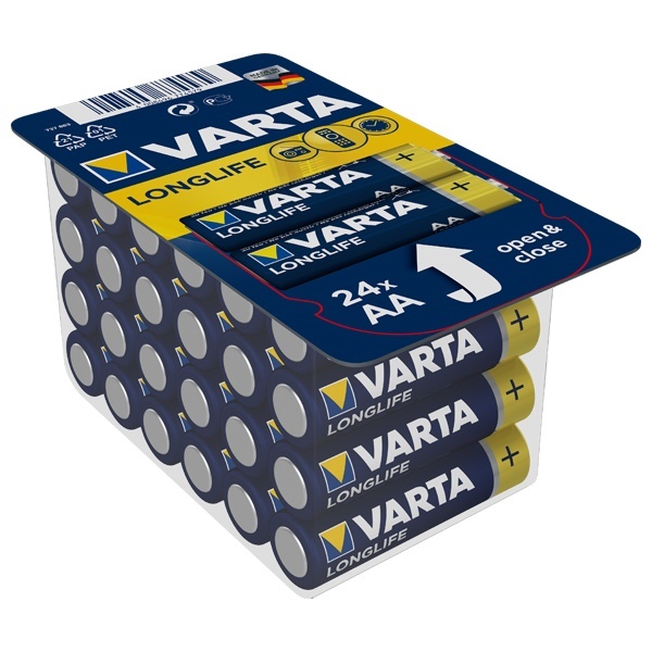 Батарейки VARTA LONGLIFE AA big (упаковка 24шт) 04106301124