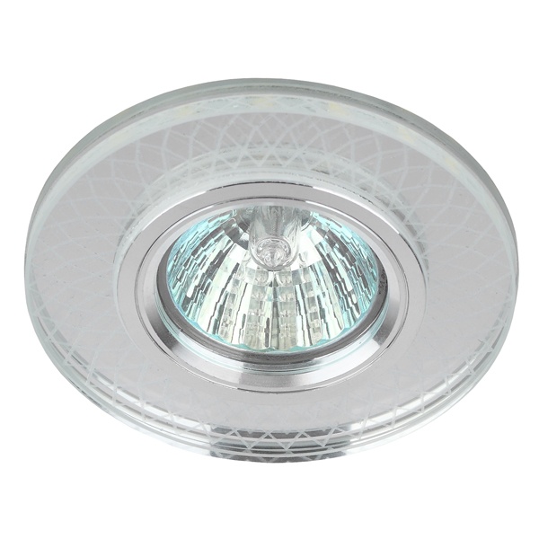 Встраиваемый светильник ЭРА DK LD43 SL 3D декор c LED подсветкой MR16 зеркальный 5056183763855