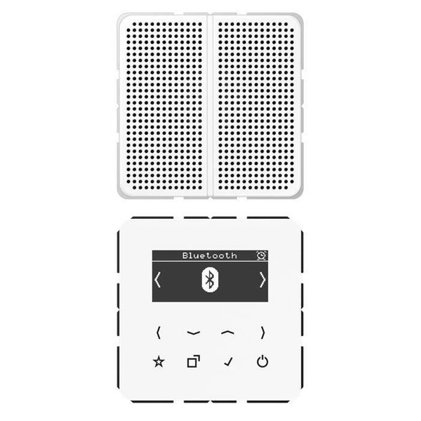 Цифровое радио DAB+/FM с поддержкой Bluetooth моно Jung LS белый/белый