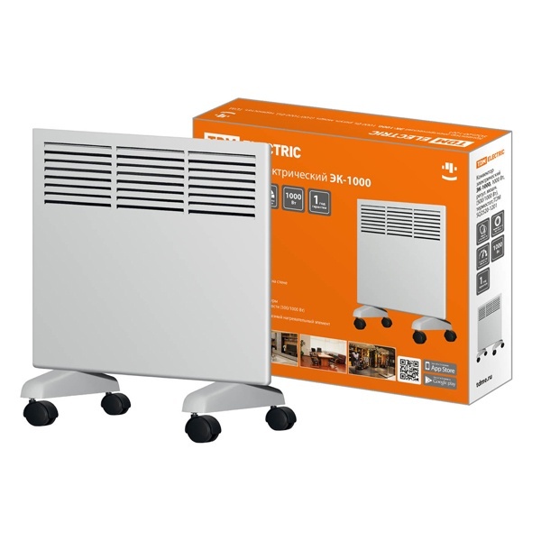Конвектор электрический ЭК-1000, 1000W, регулятор мощности (500/1000W), термостат, TDM