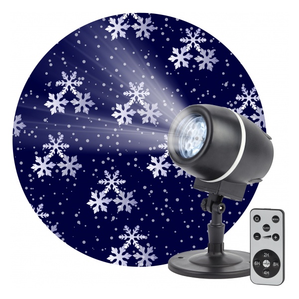 Проектор ЭРА ENIOP-08 LED Снежный вальс, IP44, 220V 5056396208501