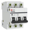 Автоматический выключатель 3P 6А (B) 4,5кА ВА 47-29 EKF Basic (автомат электрический)