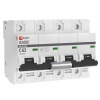 Автоматический выключатель 4P 63А (C) 10kA ВА 47-100 EKF Basic (автомат электрический)