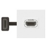 Розетка HDMI 1.4 Legrand Mosaic оборудована шнуром 15см, 2 модуль белый