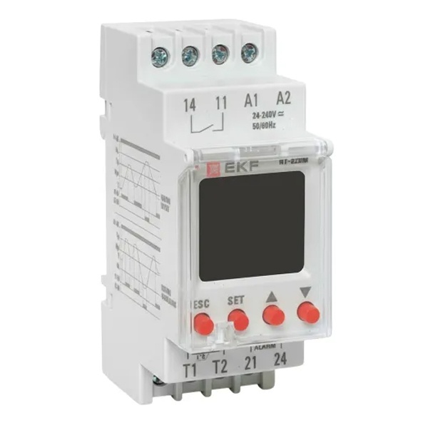 Реле температуры с дисплеем и датчикомм EKF PROxima (2,5м) RT-820M (-25 +130)C 16А 1NO 24-240А AC/DC