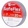 Изолента ПВХ 19мм х 20м (-50..+80) 6кВ серии SafeFlex серо-стальная EKF